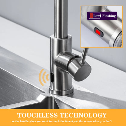 Smart Touchless Kitchen Faucet  Black/Nickel