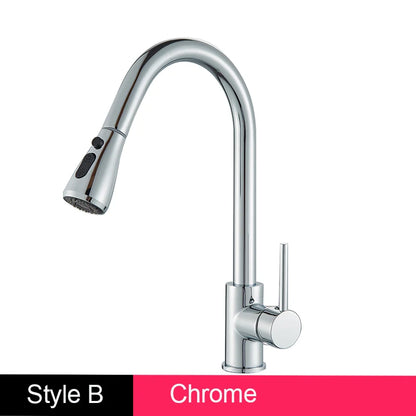 Chrome Kitchen Faucet Pull-Out