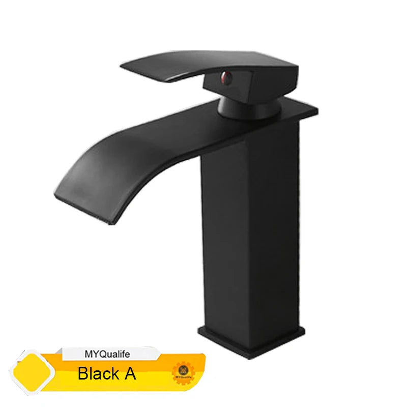 Waterfall Single Hole Bath Sink Faucet