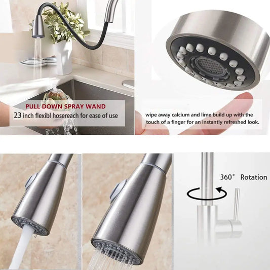 Chrome Kitchen Faucet Pull-Out