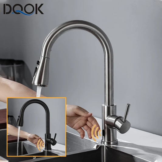 Smart Touchless Kitchen Faucet  Black/Nickel