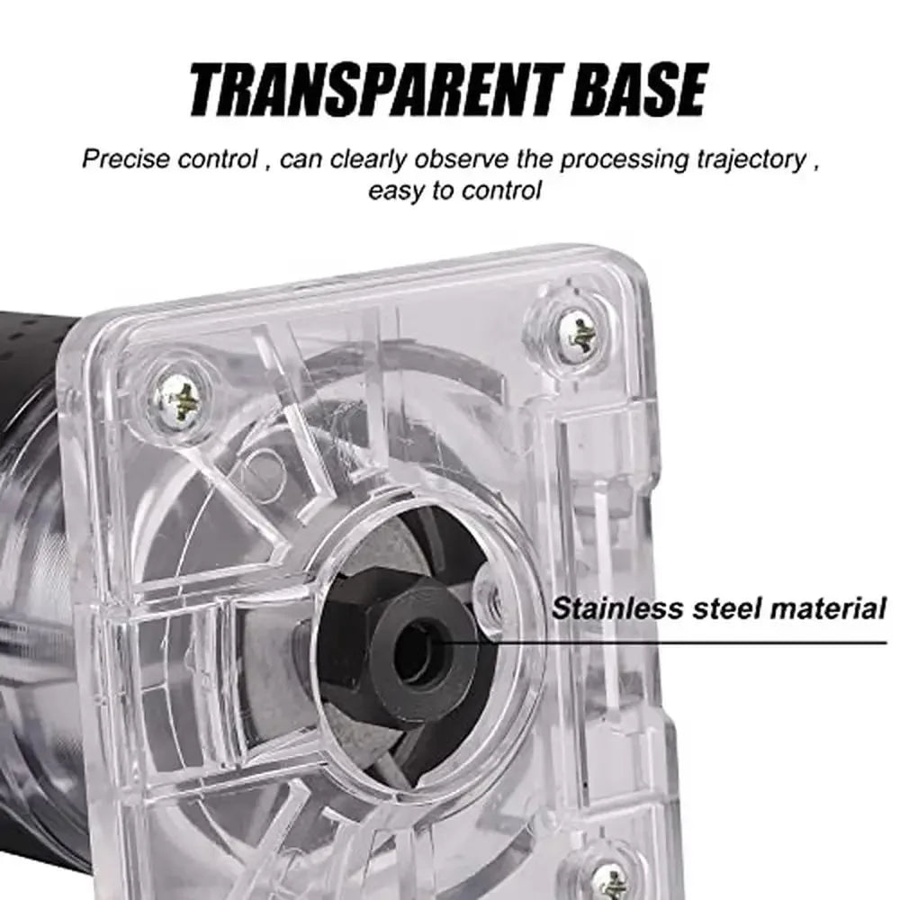 Electric Trimmer Wood Router Tool Transparent Base