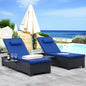 Outdoor Chaise Lounge for Patio Wicker Recliner