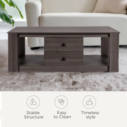 Wooden Coffee Table with Storage