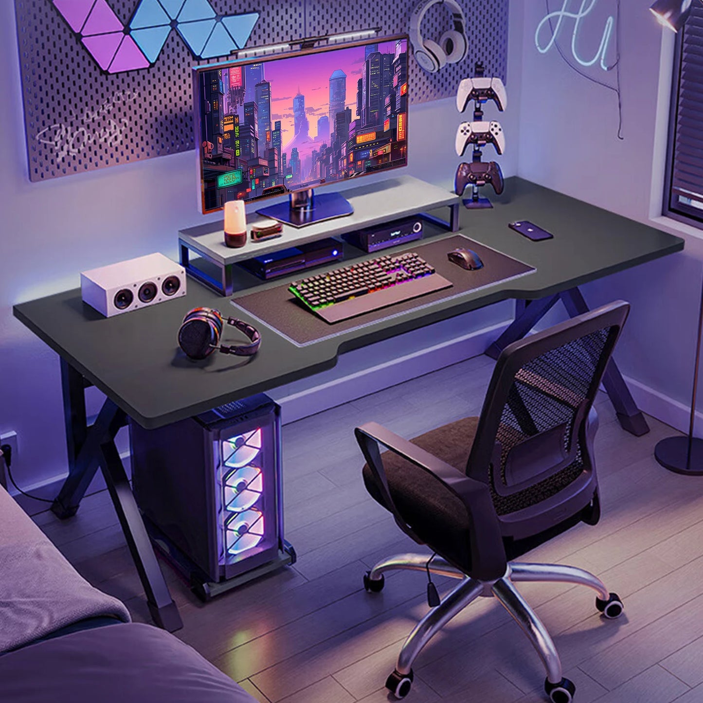 Corner Gaming Computer Desk with Large Desktop