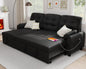 87" Sleeper Sofa Bed with Reversible Storage Chaise Pull Out