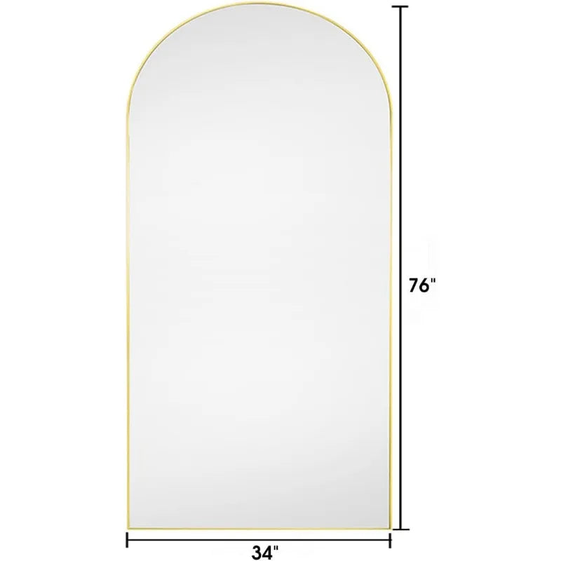 Floor Mirror, Oversized Full Length , Arched 68"×26"