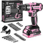 DEKO Pink Cordless Drill 20V Tool for Women