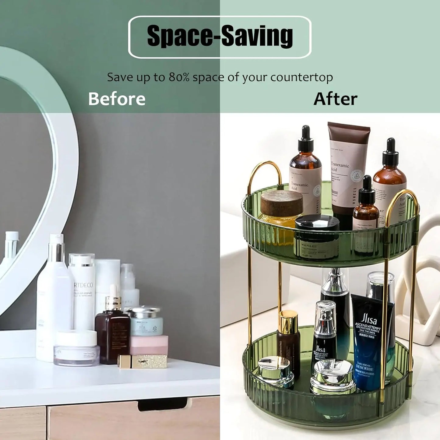 Rotating Makeup Organizer for Skincare Perfume Cosmetic