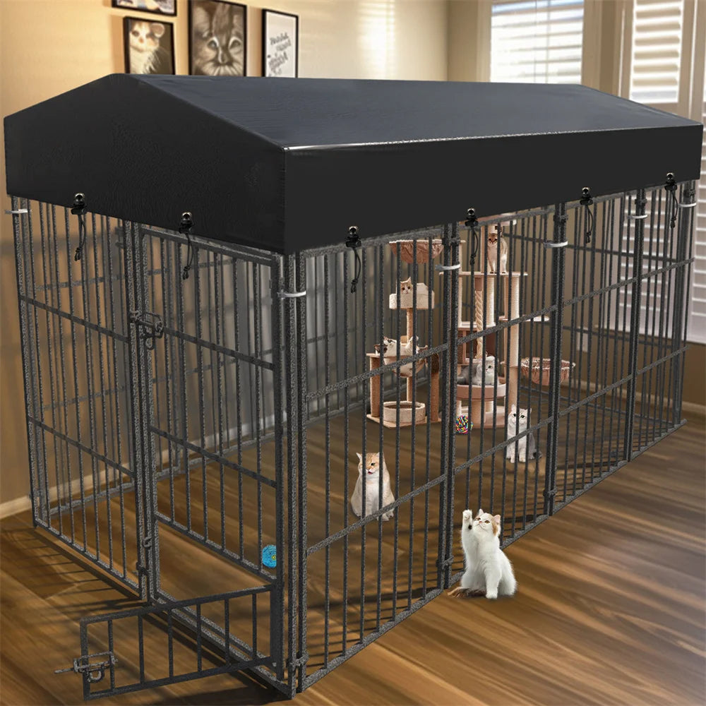 Large Dog Kennel, Welded Metal Playpen Outdoor