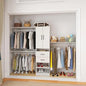 Wardrobe, Wood Closet System With 3 Drawers White