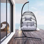 Outdoor Patio Wicker with Stand, Swing Hammock Egg Chair