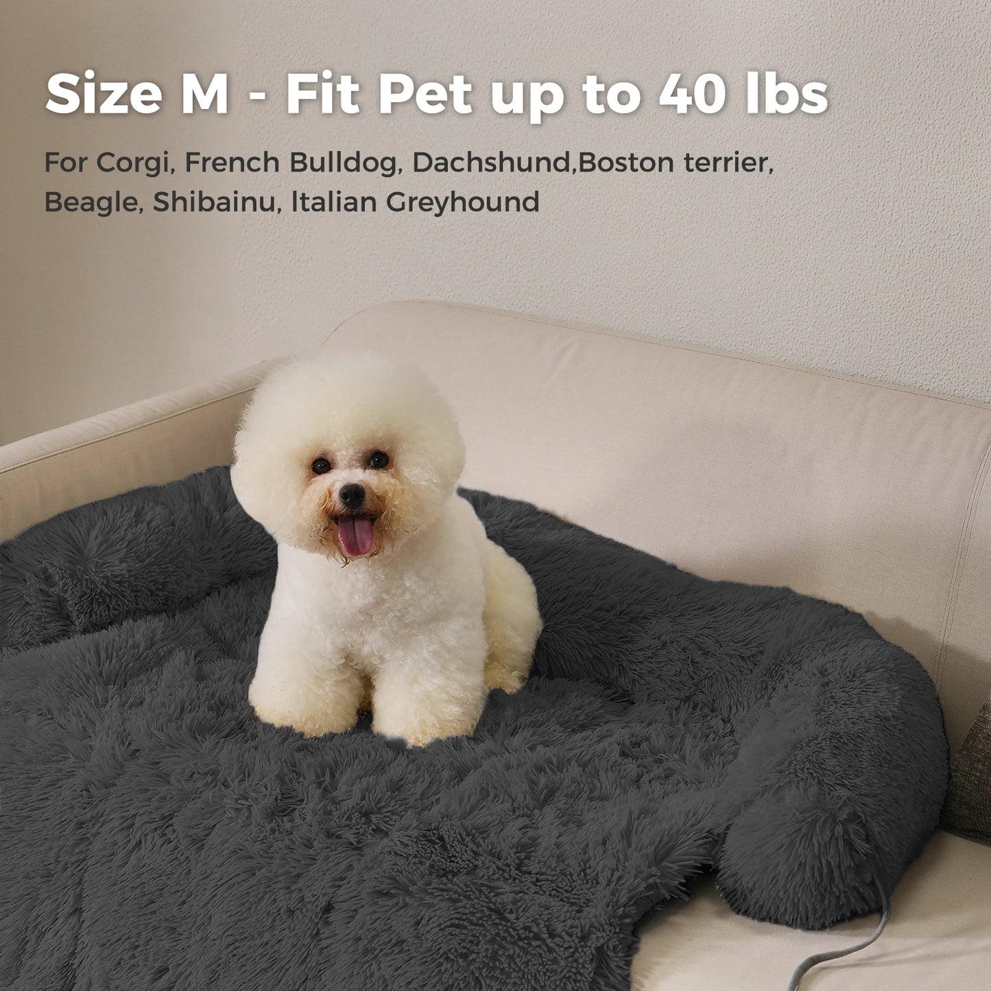 Fluffy Dog Sofa Sleeping Bed Washable