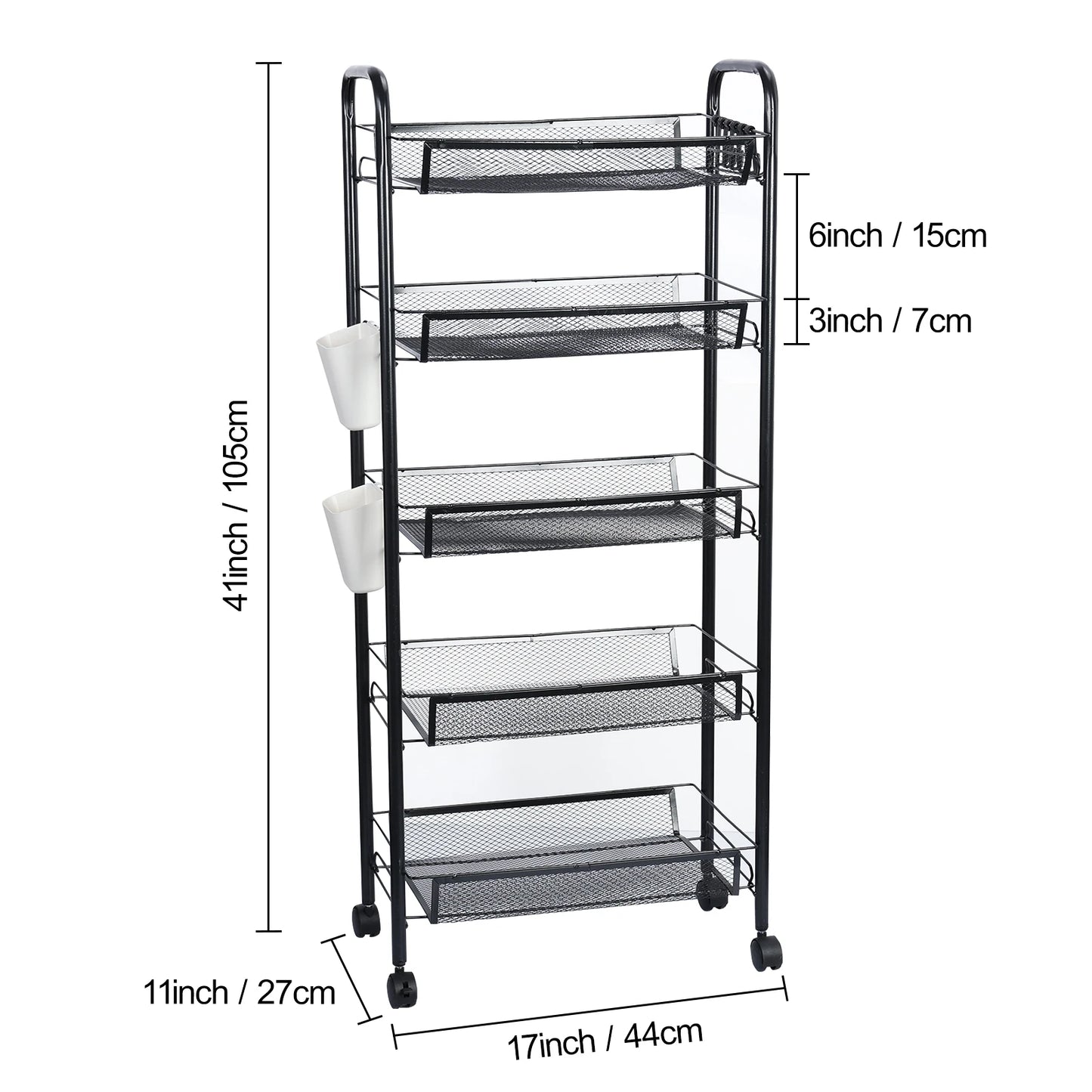 5 Tier Produce Basket Storage Organizer for Kitchen