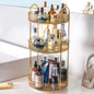 Rotating Makeup Organizer for 3 Tier Perfume Cosmetics Tray