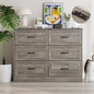 6 Drawer Wide Dresser with Charging Station