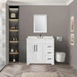 48" Luxurious Bathroom Vanity with White Stone Countertop