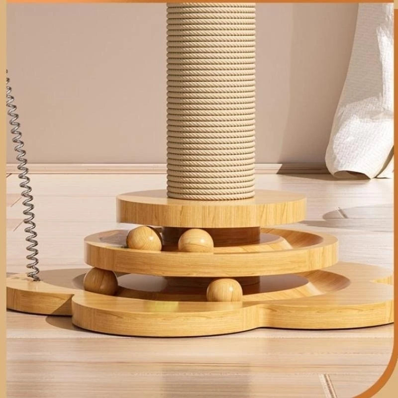 Cat Scratching Post With Toys