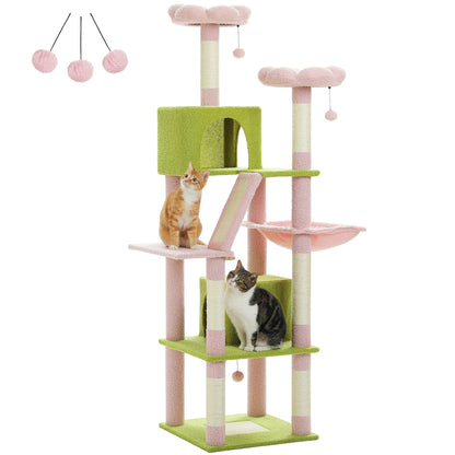 Tall Cat Tower for Indoor Cats with Scratching Posts