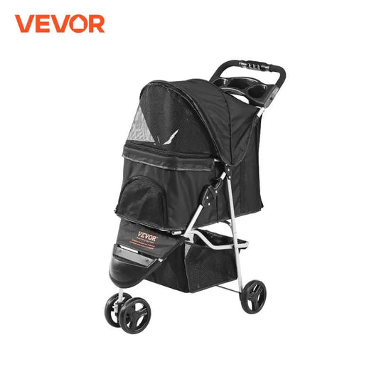 VEVOR 35lbs Dog Stroller Storage Basket for Dogs Cat Travel