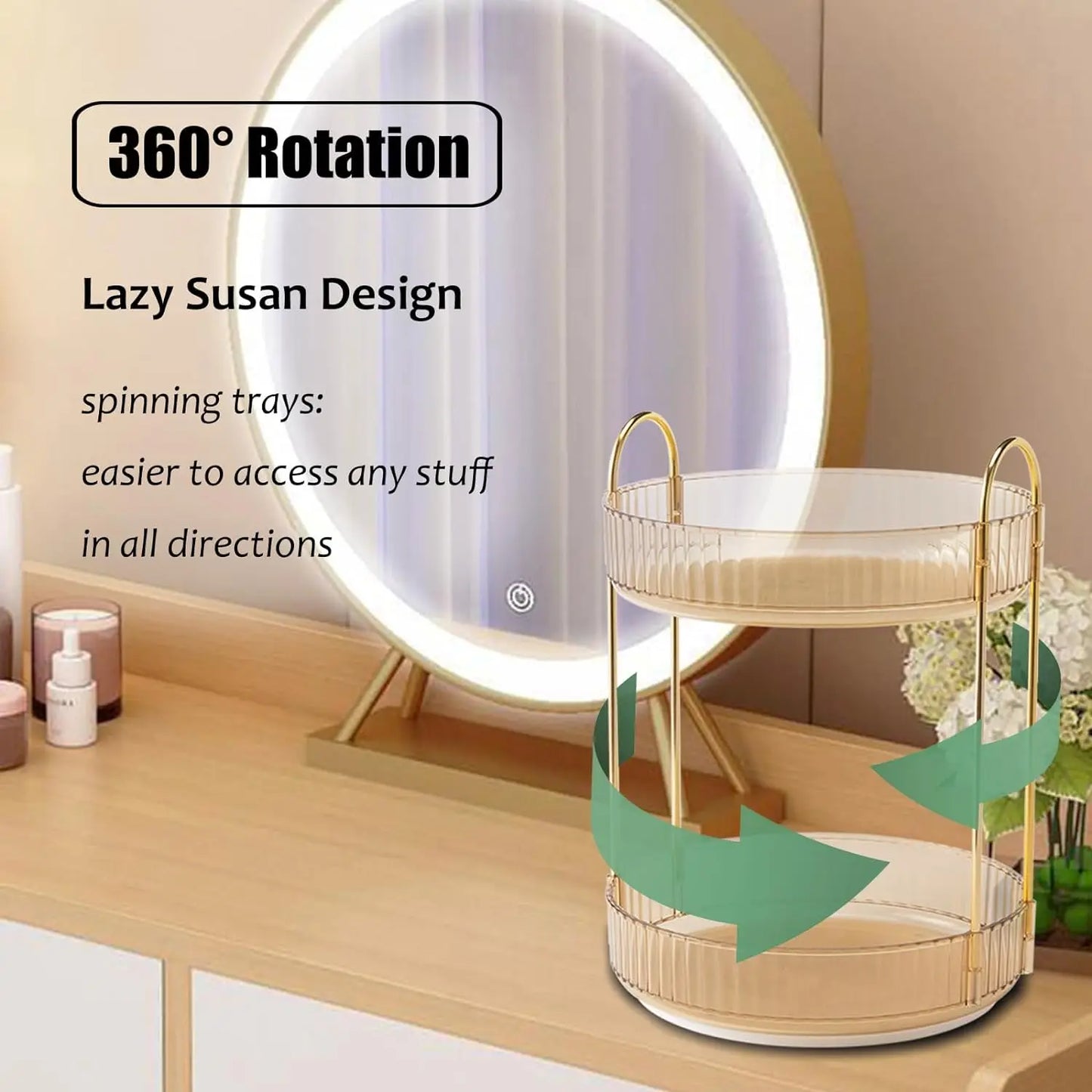 Rotating Makeup Organizer for Skincare Perfume Cosmetic