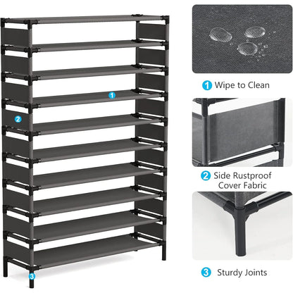 Multi-layer storage Rack, bedroom furniture Shoe Shelf for 50 Pair