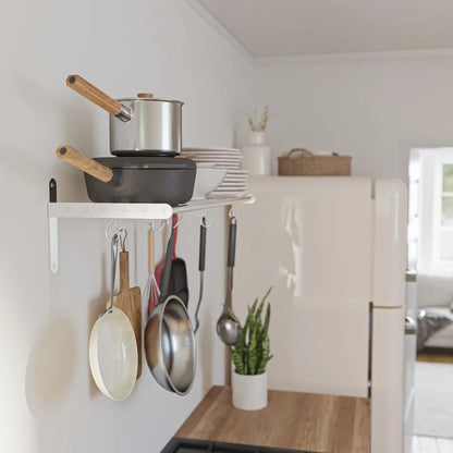 Kitchen Organization and Storage Rack, with 10 S Hooks