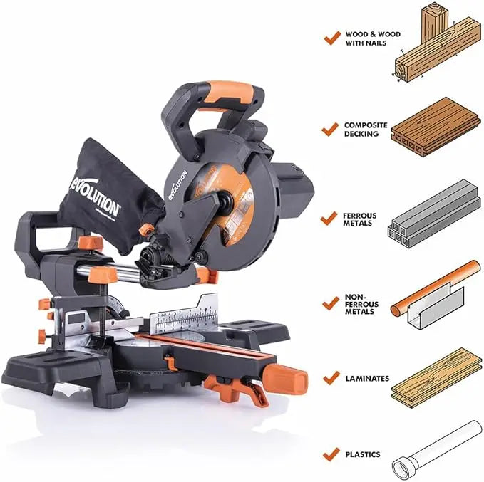 Sliding Miter Saw, 45 Degree Bevel, 50 Degree Miter