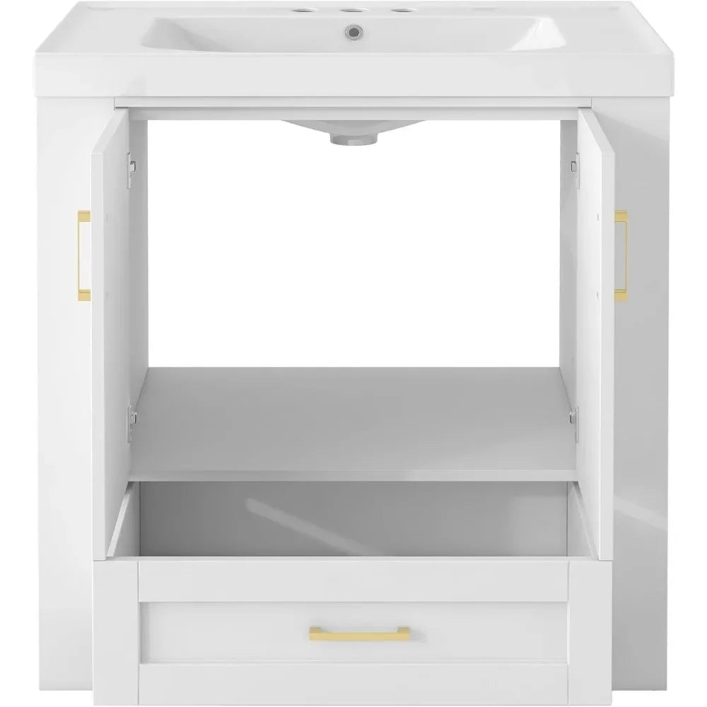 30 Inch Bathroom Vanity With Sink Storage Cabinet