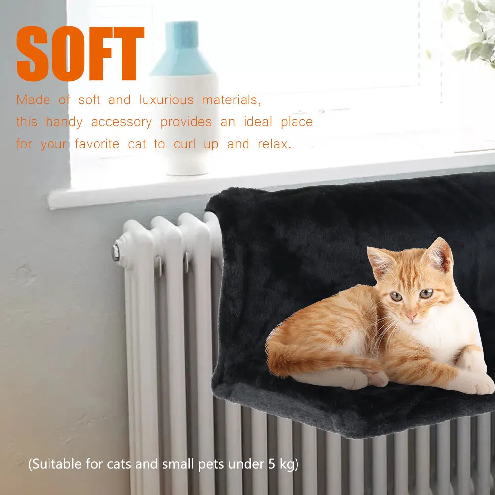 Cat Hanging Radiator Bed Warm Fleece Metal Frame