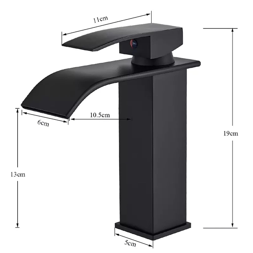 Waterfall Single Hole Bath Sink Faucet