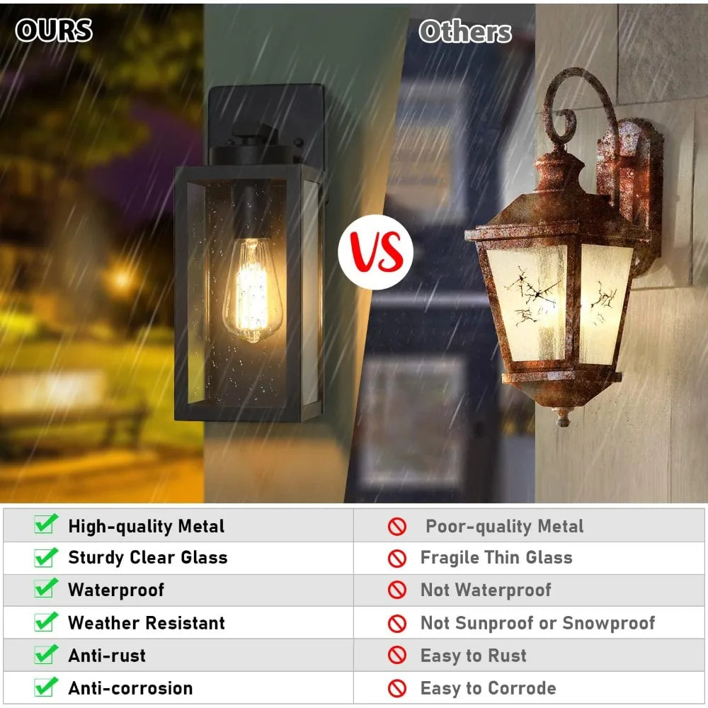 2 Outdoor Wall Light Fixtures, Exterior Lanterns