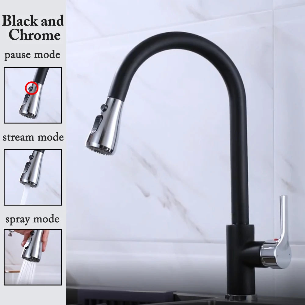 Black Kitchen Pull Out Faucet