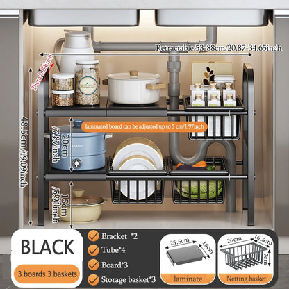 Expandable Cabinet Rack Kitchen Under Sink