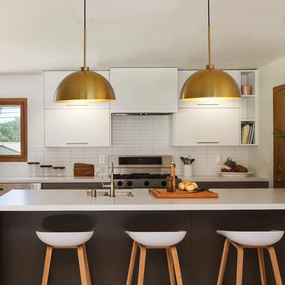 Modern Copper Color Double Pendant Light