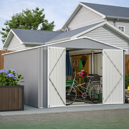 10 X 12 FT Large Metal Shed for Backyard Garden Patio Lawn