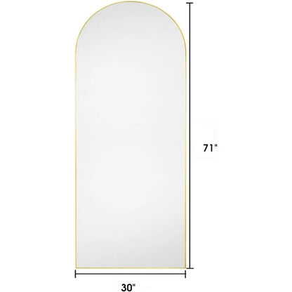 Floor Mirror, Oversized Full Length , Arched 68"×26"