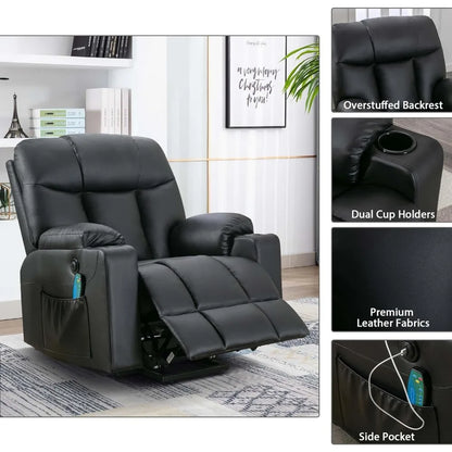 26" Extra Wide Faux Leather Power Lift Recliner