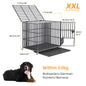 Dog Crate with Lockable Wheels and Tray