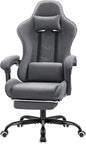 Racing Gamer Chair (Green) Massage Lumbar Support Computer Armchair