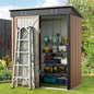 6' x 4' Outdoor Storage Shed with Double Lockable Doors