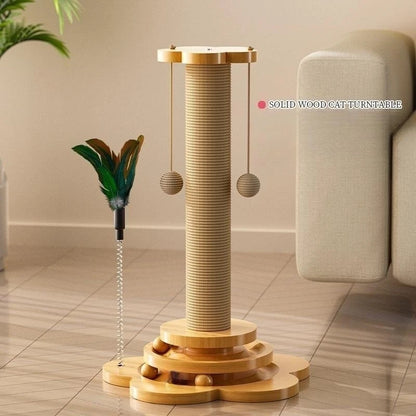 Cat Scratching Post With Toys