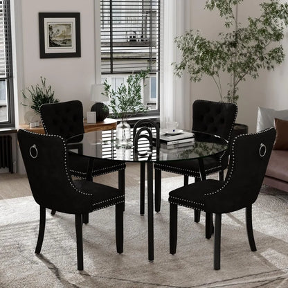 42 inch round glass Dining Table 5-Piece