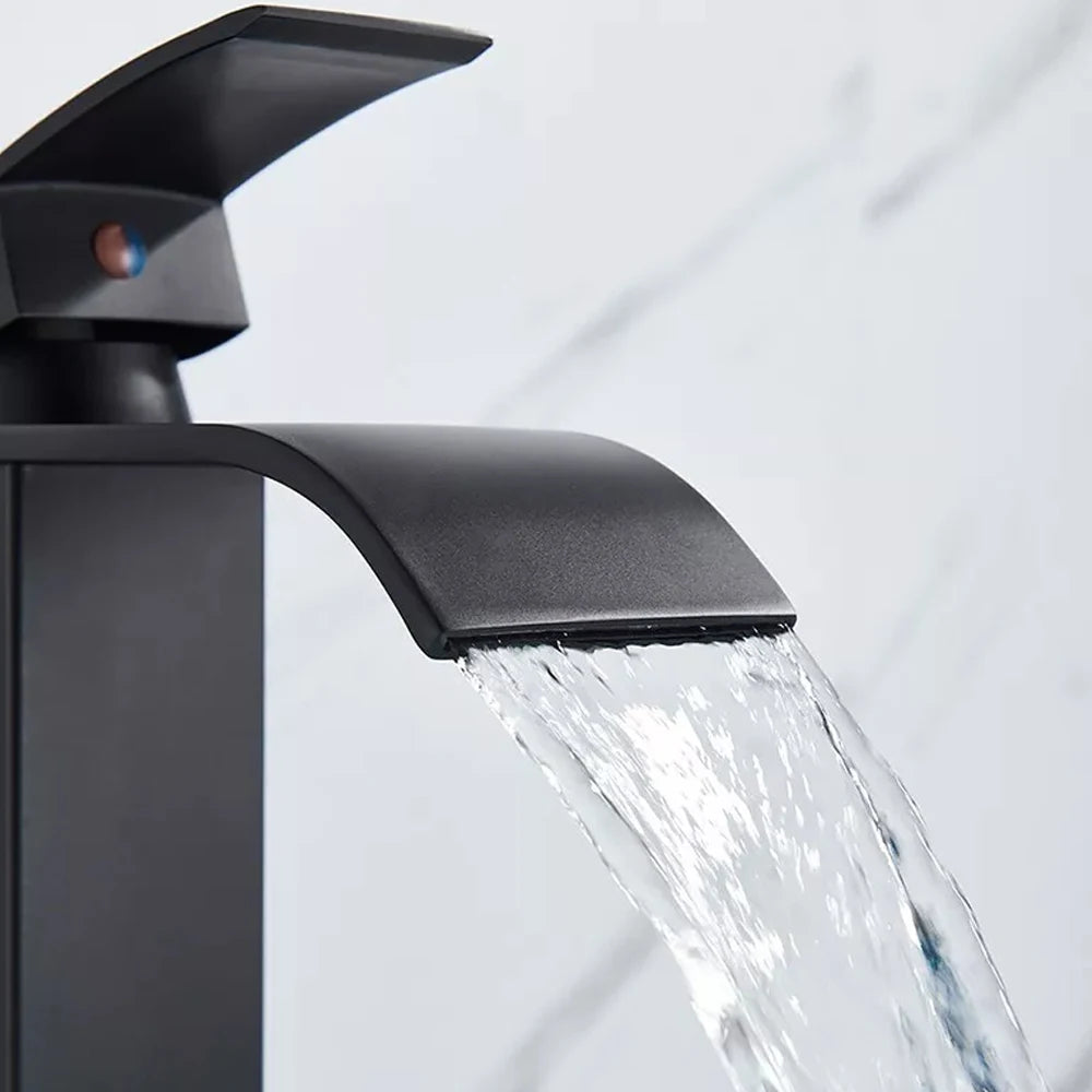 Waterfall Single Hole Bath Sink Faucet