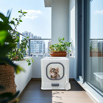 Cat Litter Tray Box Easy Cleaning Drawer Design