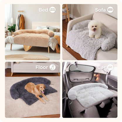 Fluffy Dog Sofa Sleeping Bed Washable