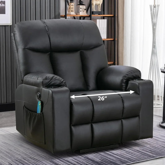 26" Extra Wide Faux Leather Power Lift Recliner