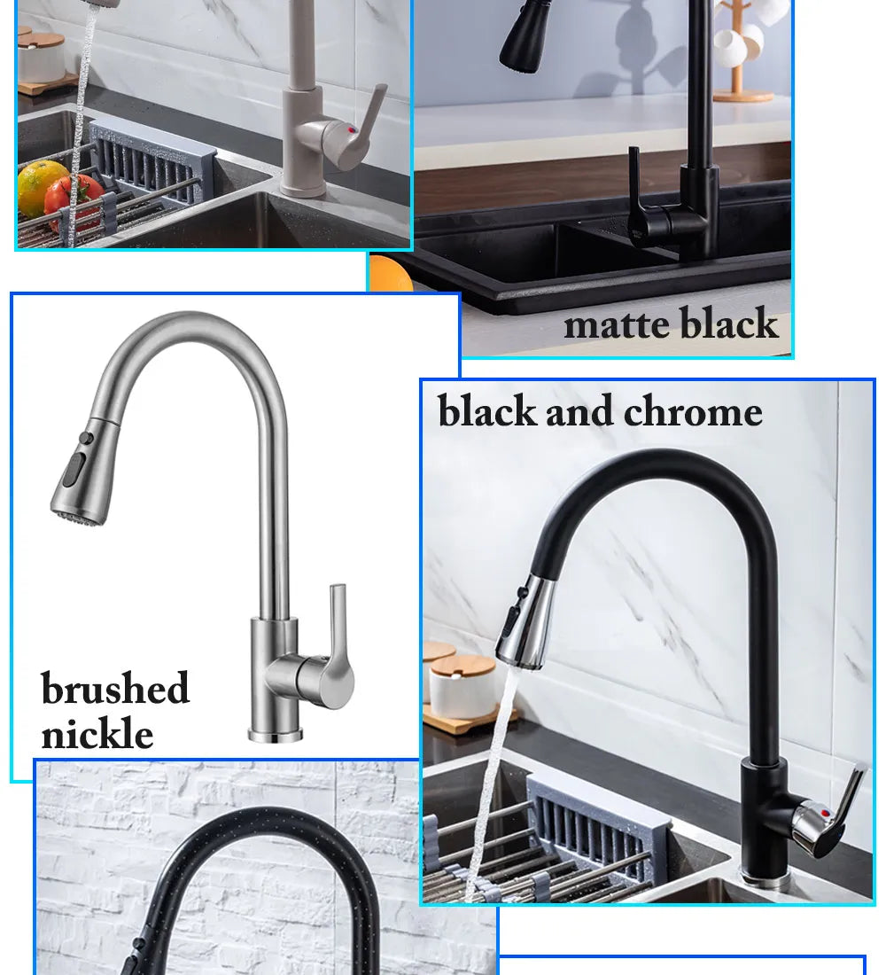 Black Kitchen Pull Out Faucet