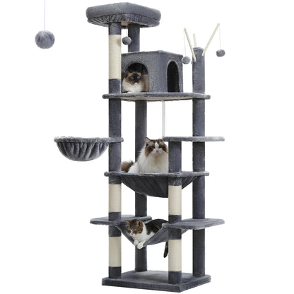 Tall Cat Tower for Indoor Cats with Scratching Posts