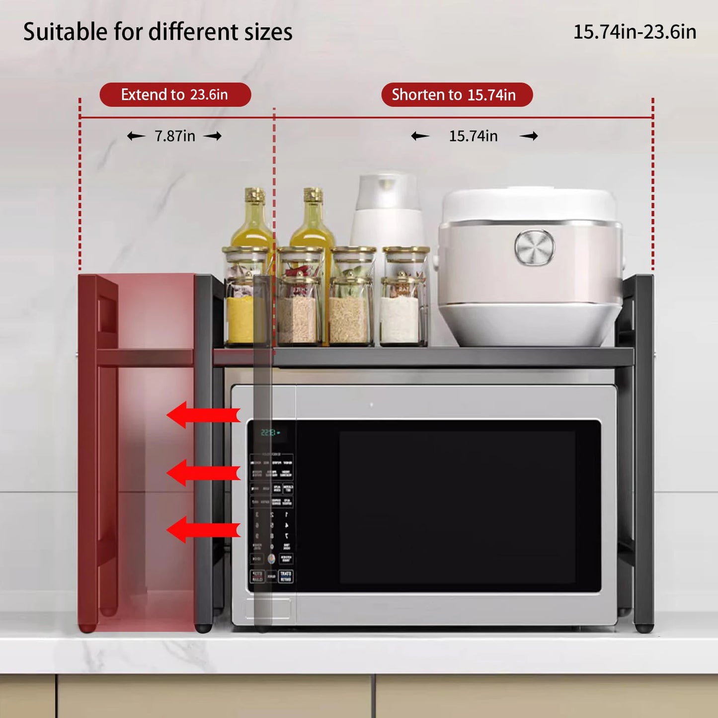 Microwave Shelf Organizer, Tableware Storage